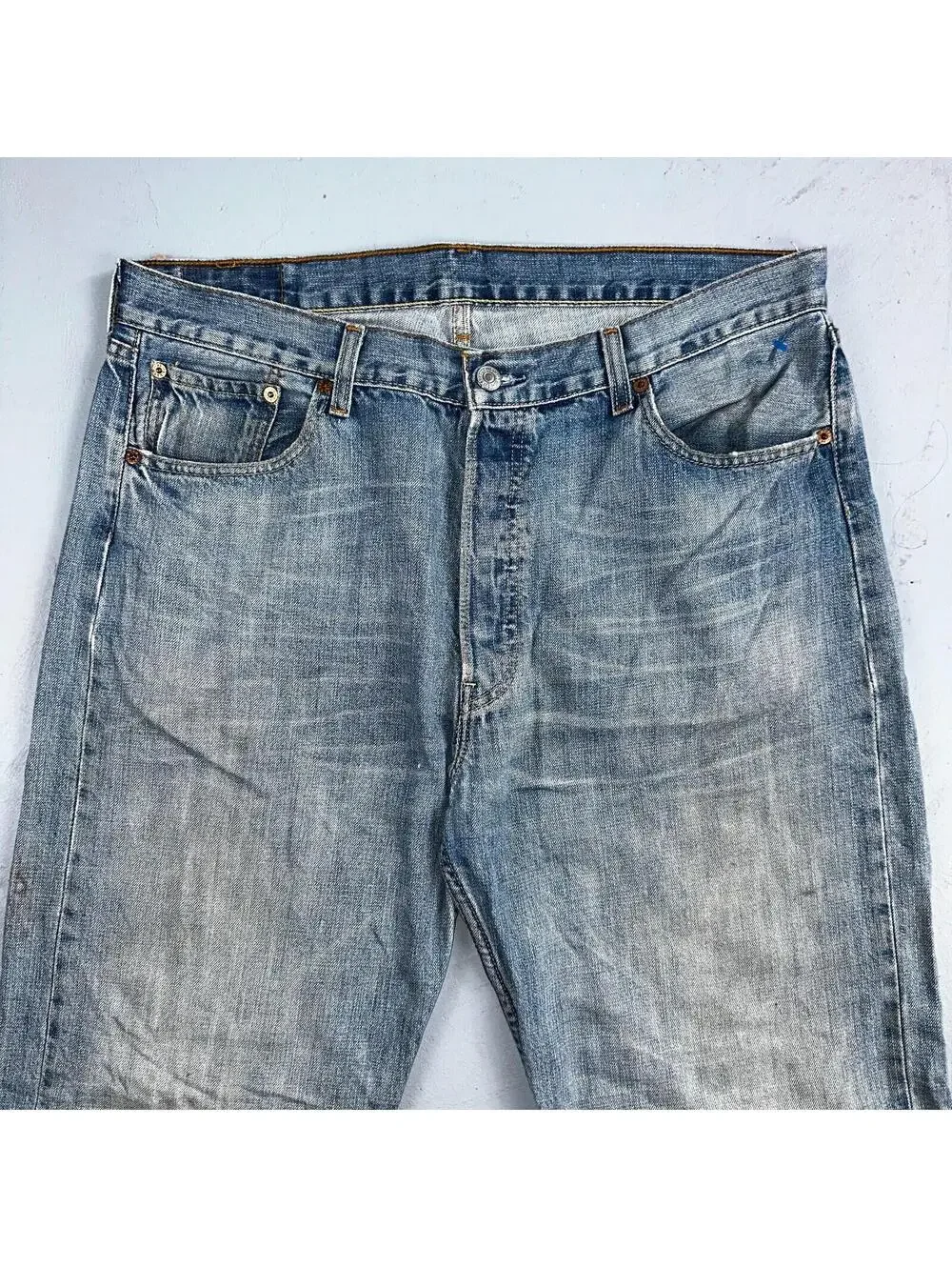 Levis 501 Vintage Y2K XX Straight Leg Jeans Blue Light Wash 36x36 Act 35x34